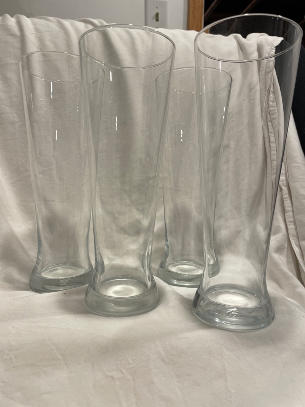 Mikasa Clear Glass Pilsner-Style Vase Set - Transparent